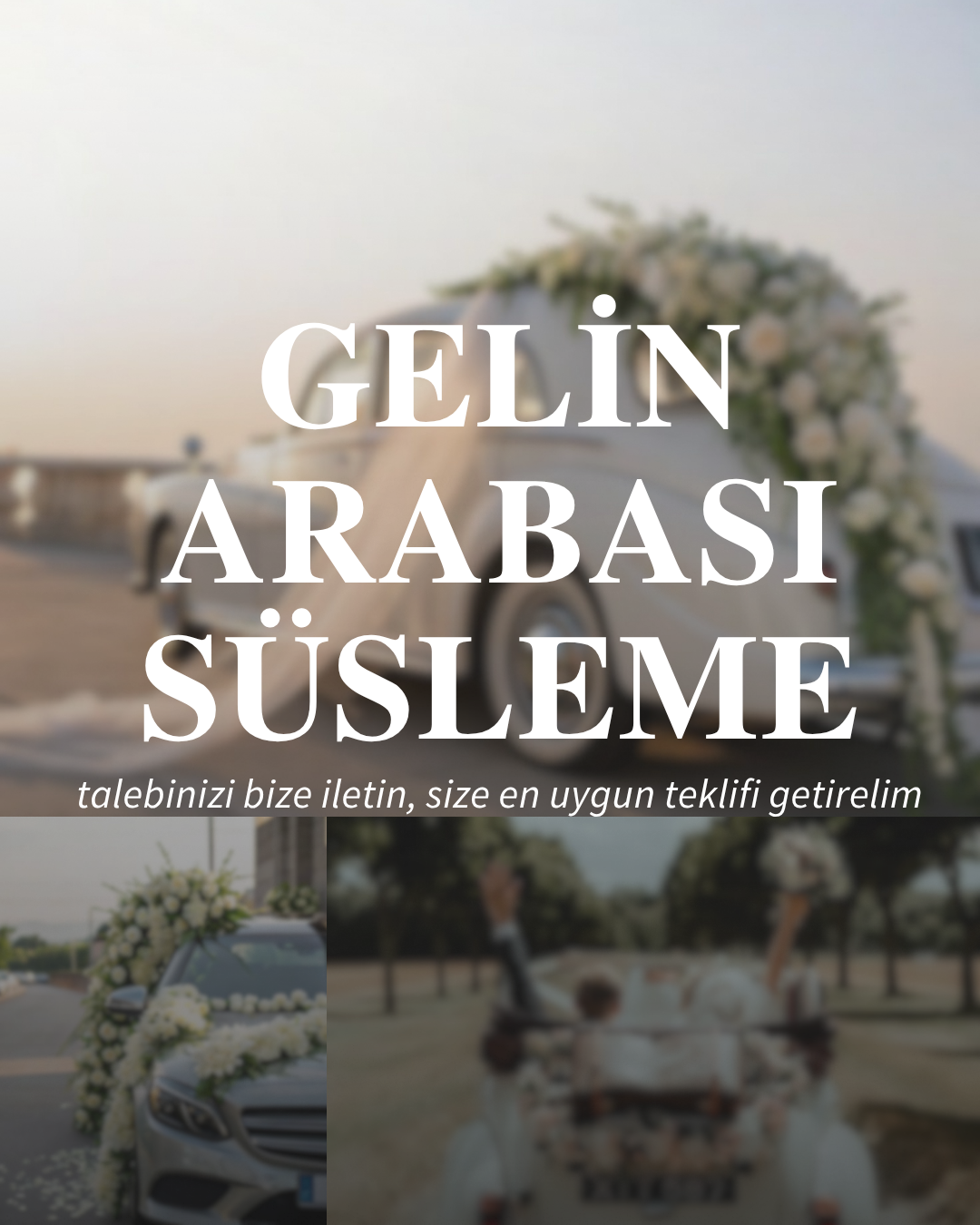 GELİN ARABASI SÜSLEME — Çiçekçi / Araba süsleme Online — görsel 1